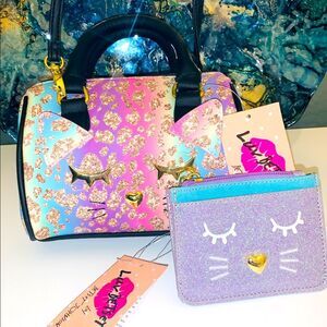 ❤️ Betsey Johnson Luv Crossbody Purse Hand Bag MINI Cat Kitty 🐱